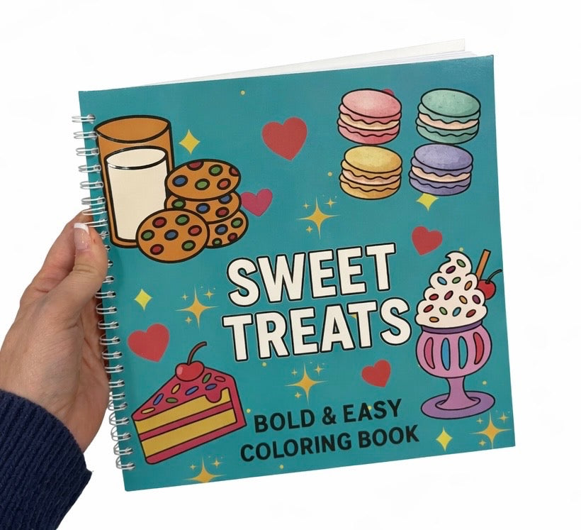 Sweet Treats - Bold and Easy Coloring Book