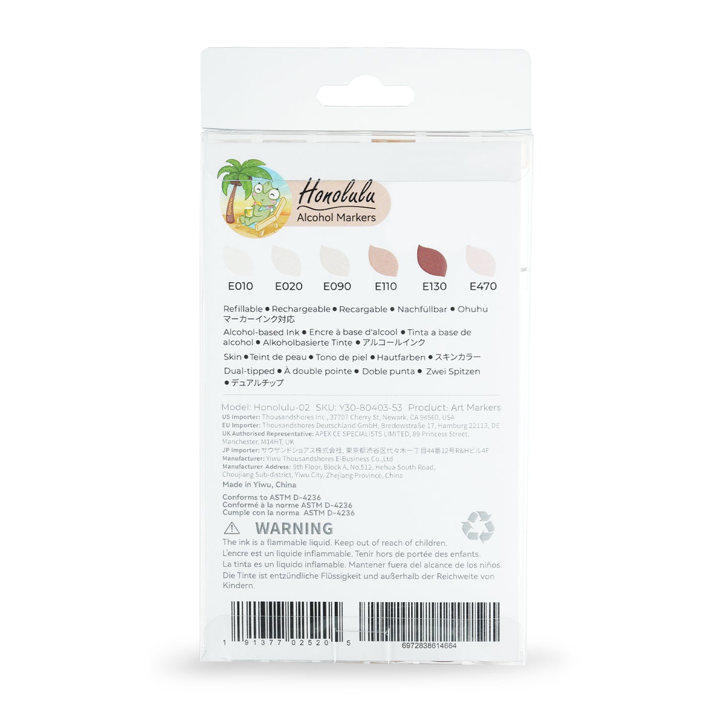 Ohuhu SKIN Tones 6 Pack