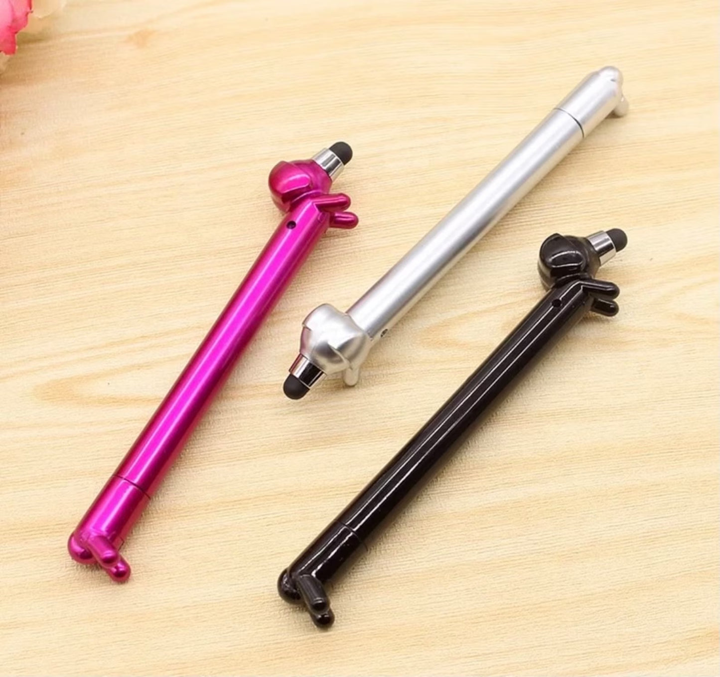 Novelty Dog Ballpoint Pen with Stylus, Puppy Pen, Novelty Stylus for Electronics