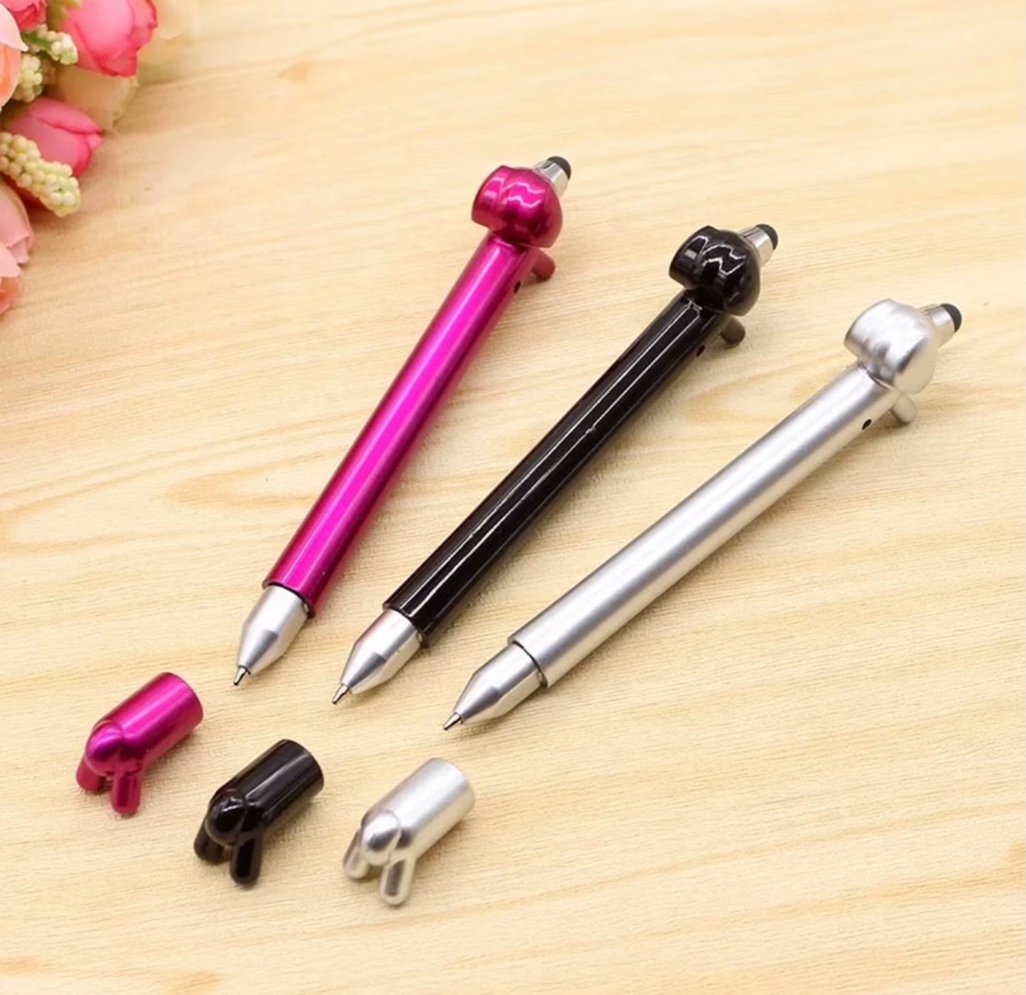 Novelty Dog Ballpoint Pen with Stylus, Puppy Pen, Novelty Stylus for Electronics