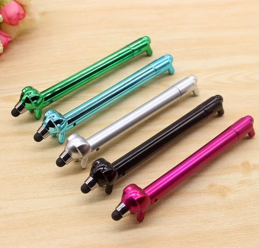 Novelty Dog Ballpoint Pen with Stylus, Puppy Pen, Novelty Stylus for Electronics