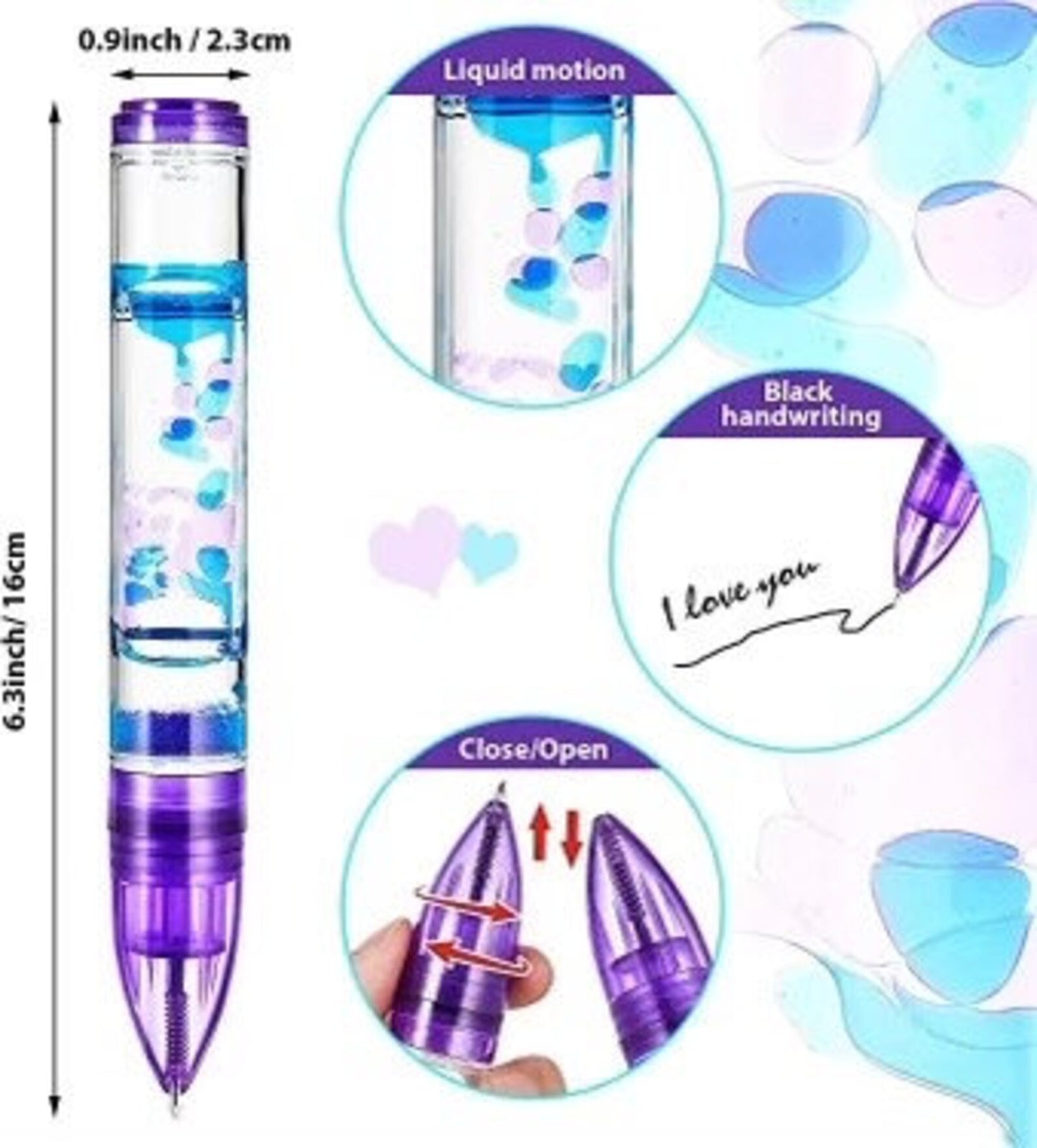 Liquid Bubble Fidget Pen, Anti Stress or Anxiety Ballpoint Pen