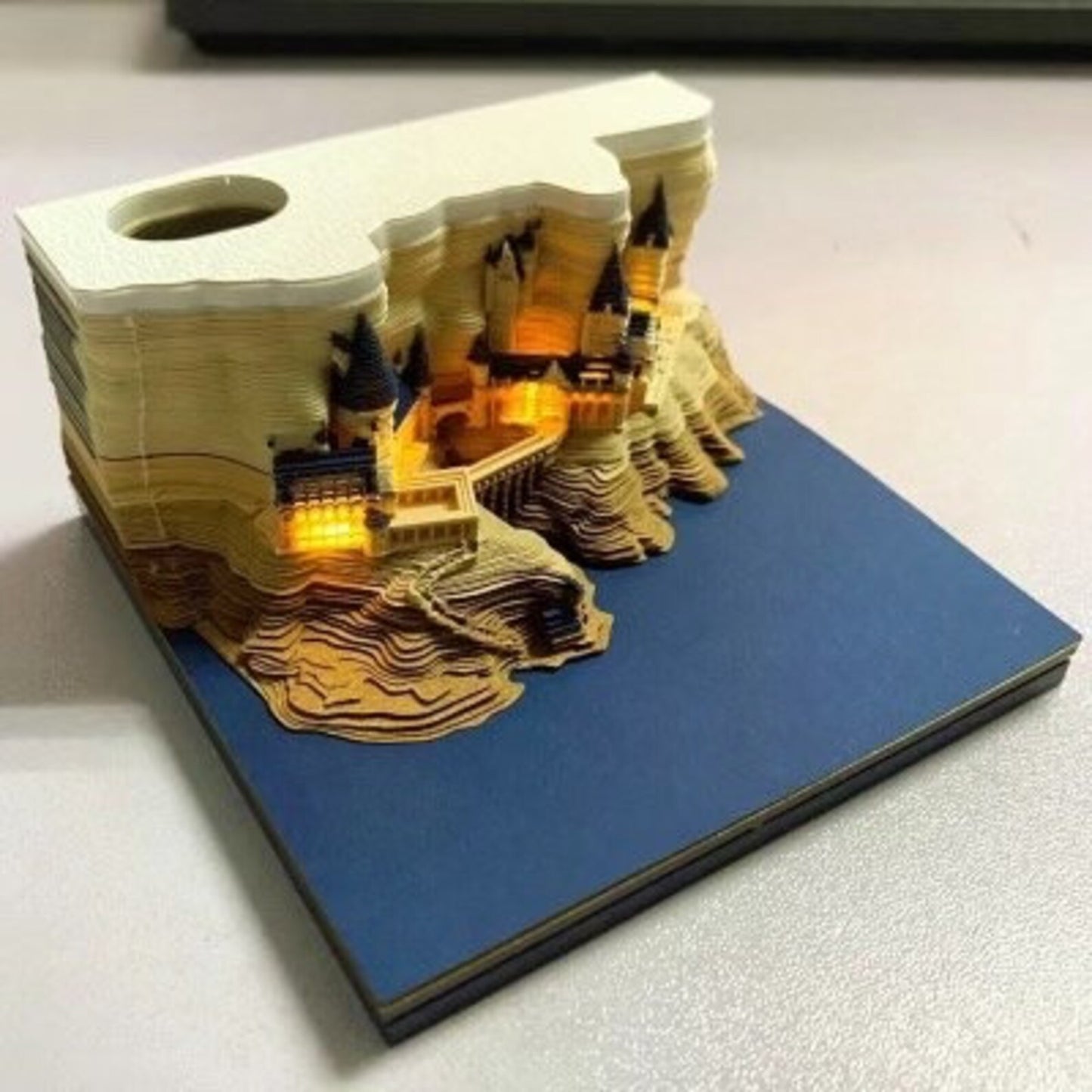 3D Paper Crafting Notepad, Art Paper Sculpture Notepad, Creative Desk Memo Notepad, Great Gift for Teachers, Bosses, Moms, Dads