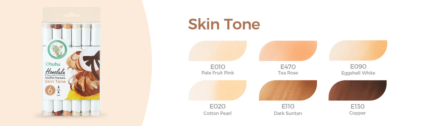 Ohuhu SKIN Tones 6 Pack